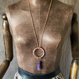 Amethyst pendant necklace